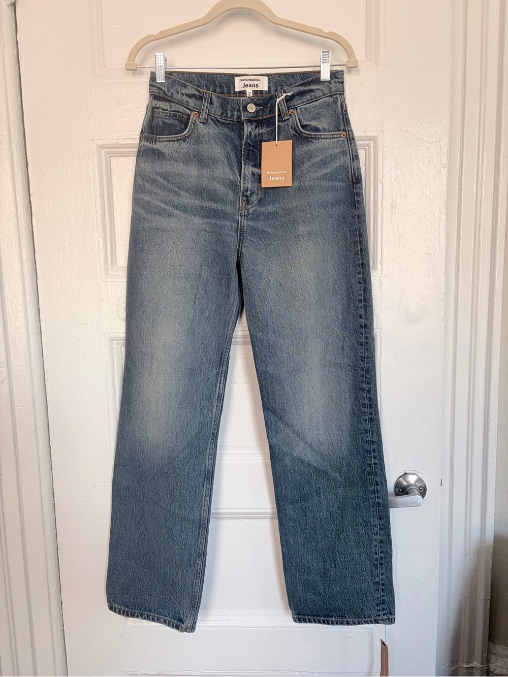 Reformation Abby High Rise Straight Jeans